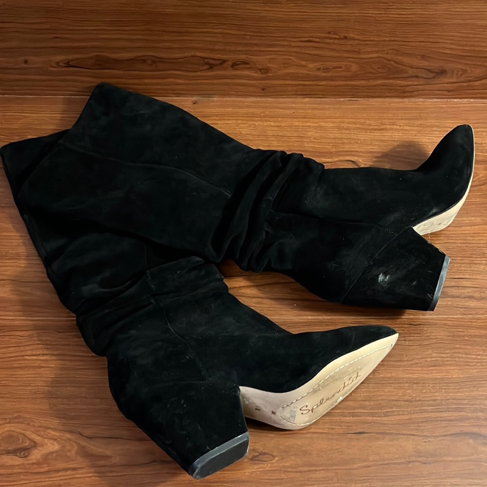 Anthropologie Splendid Black Suede Boots